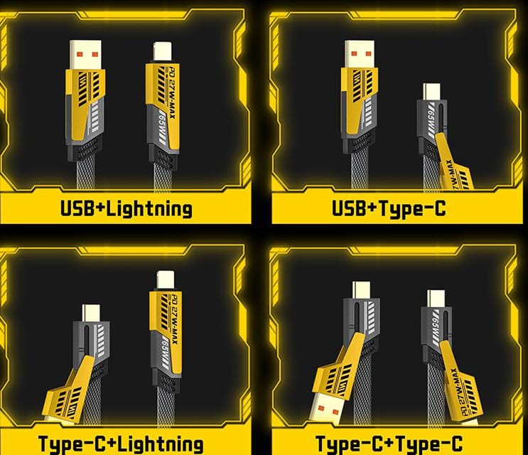USB CABLE 4 IN 1 FAST CHARGE 65 WATT